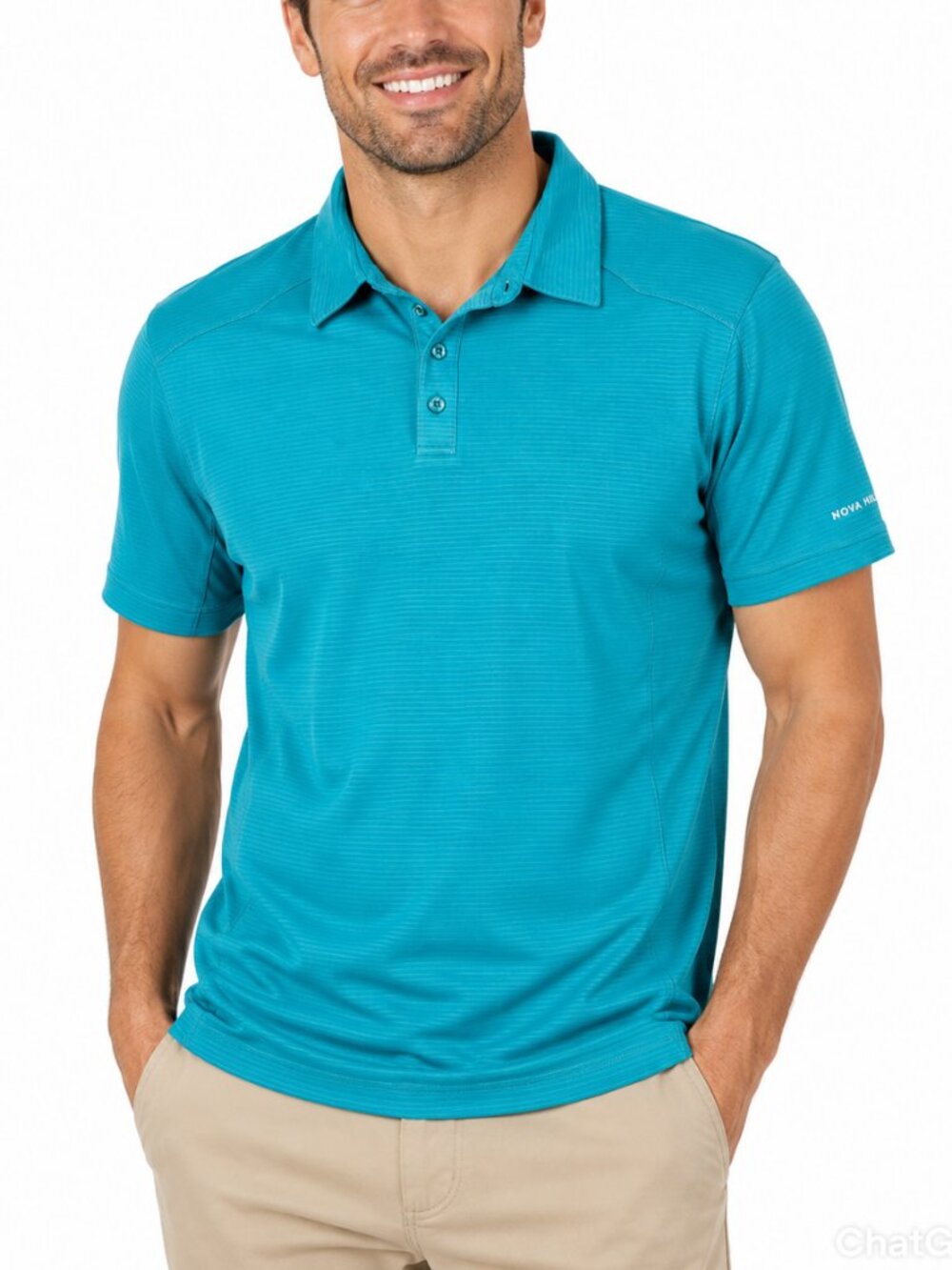 Biz Cool Collection Polo Golf Shirt Men's Large Short Sleeve Collared